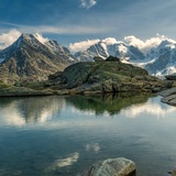 Fuorcla Surlej mit Panorama der Berninagruppe