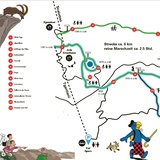 Carte du sentier de randonnée Globi