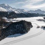 le lac de Champfèr et le lac de Silvaplana