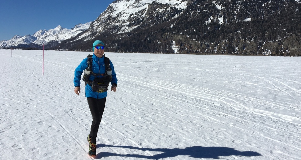 Trailrunner auf dem Silvaplanersee