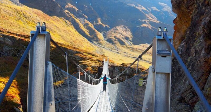 Hängebrücke Punt la Greina