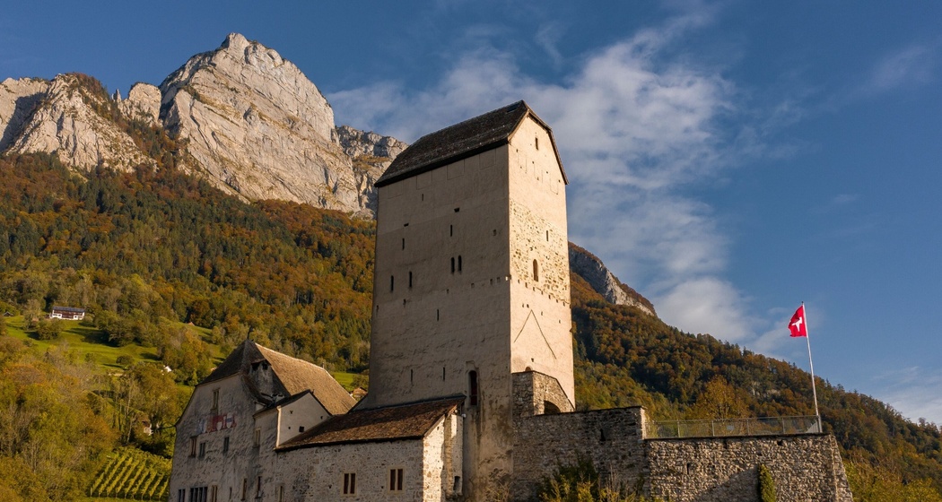 Sicht auf das Schloss Sargans