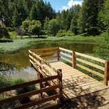 Passerelle près de l'aire de grillades Plaun Graund