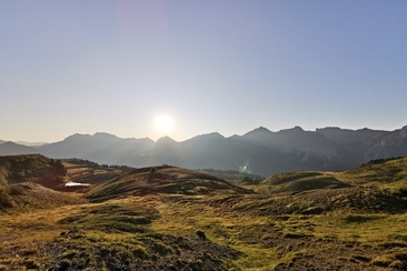 Vista sullo Scheideggseeli fino all'alto Schanfigg