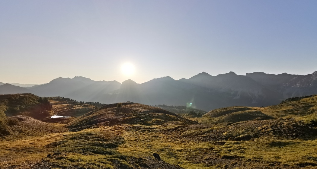 Blick über's Scheideggseeli ins obere Schanfigg