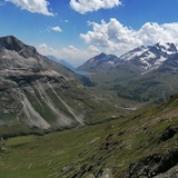 View back into the Val da Fain and onto Lago Bianco