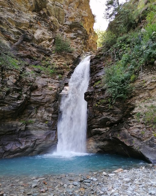 Wasserfall beim Aufstieg zum Lagh da Palü
