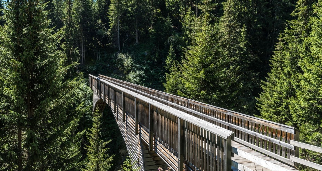 Holzbrücke Val Mulin, Lumbrein