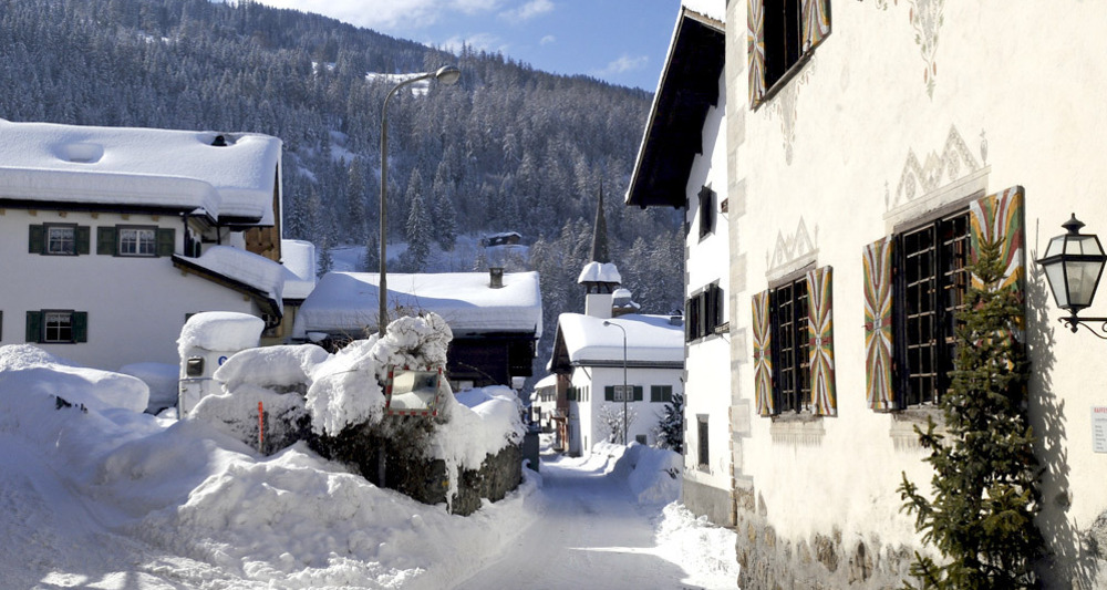 Das romantische Dorf Fideris mit Patrizierhäusern