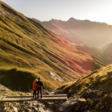 Spettacolo di luci nell'Arena tettonica di Sardona, patrimonio mondiale dell'UNESCO