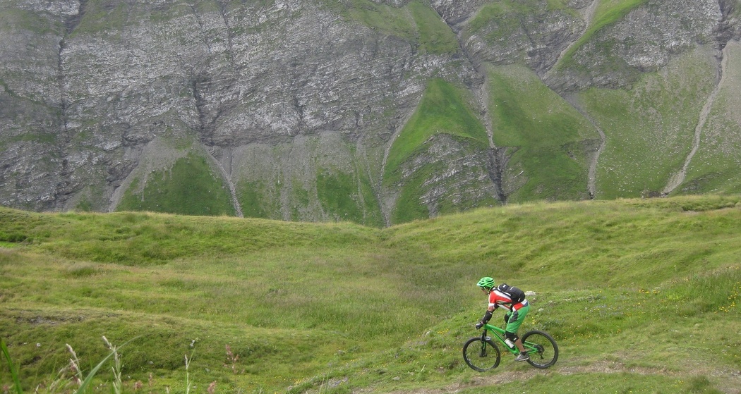 Abfahrt ab der Pizolhütte zur Alp Lasa