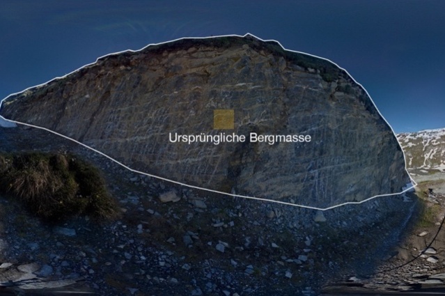 Die Rutschbahn eines Berges