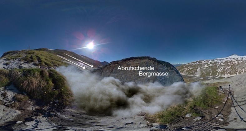 Die Rutschbahn eines Berges