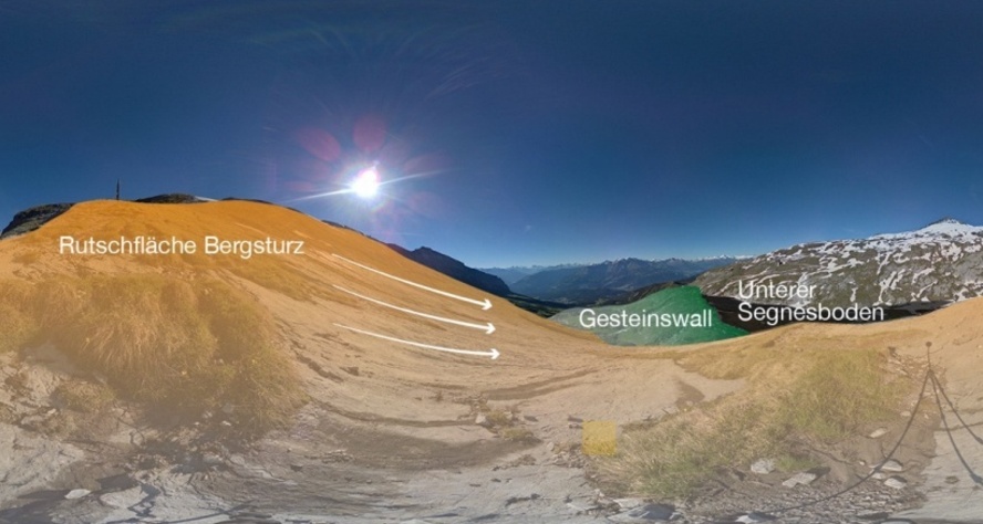 Die Rutschbahn eines Berges