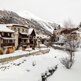 Village of Susch, with church and Susch Museum in the background
