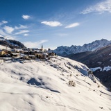 Vue sur Guarda et les montagnes environnantes