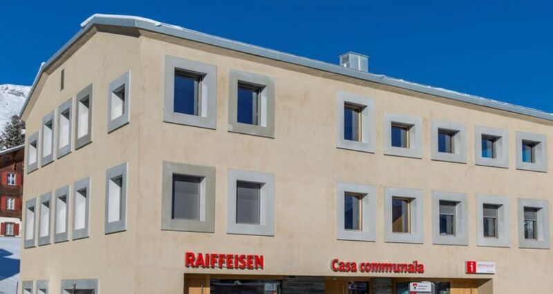 Gemeindehaus mit Infobüro und Bank