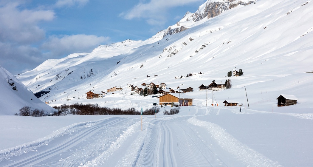 Langlaufloipe im Bergalgatal
