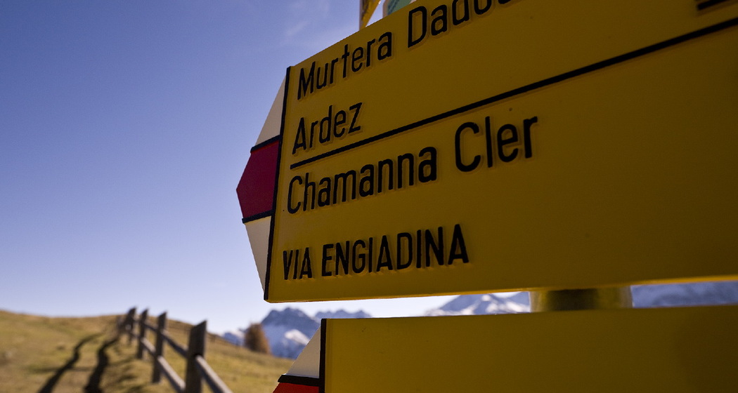 Wegweiser zur Chamanna Cler