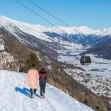 Winter hiking on Corviglia