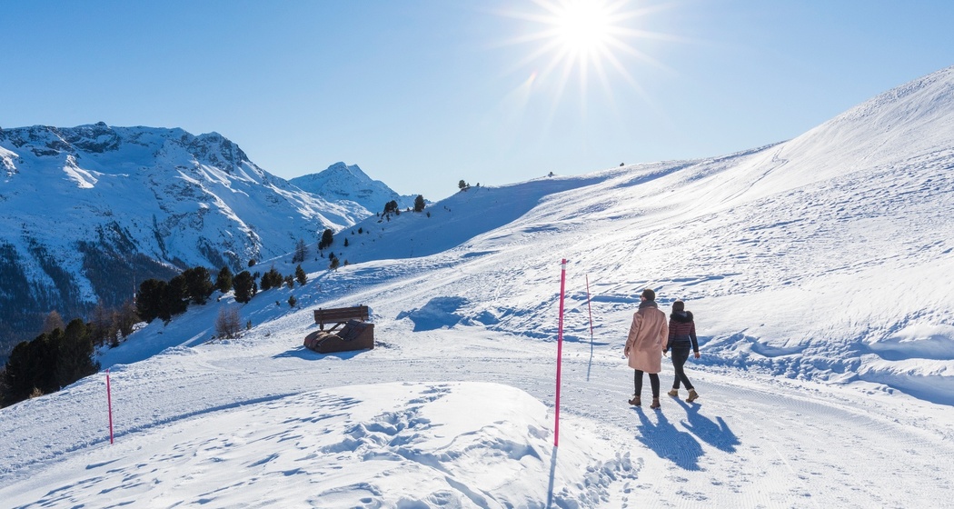 Winterwandern auf Corviglia