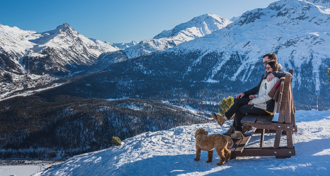 Winterwandern auf Corviglia