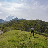 Alp Taspegn with the silver mines in the background
