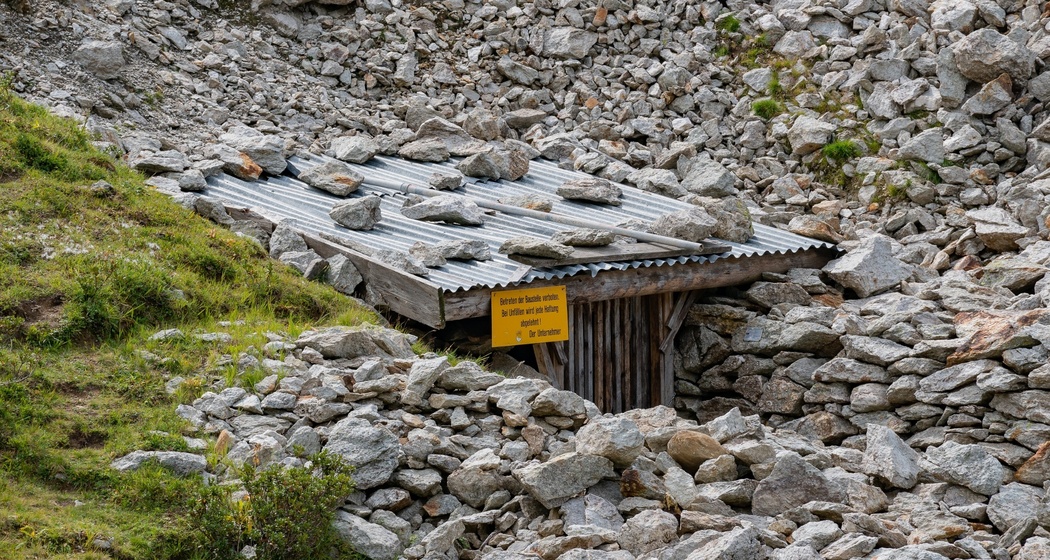 Silbermine auf der Alp Taspegn