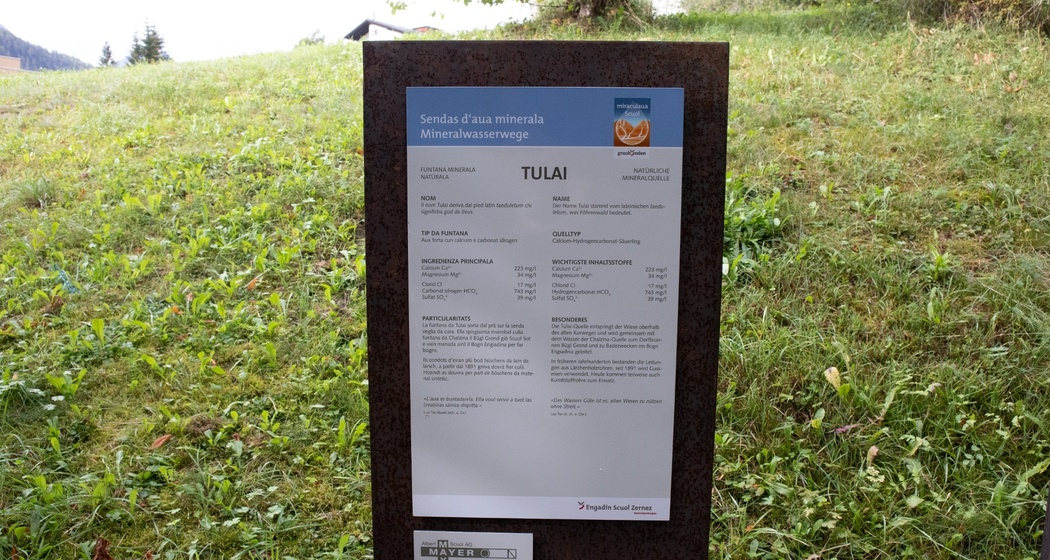 Informationstafel der Tulai-Quelle