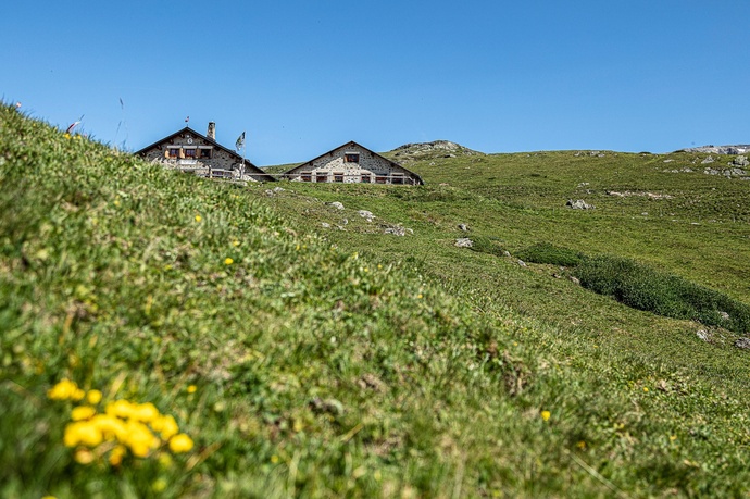 Alp Laret, oberhalb von Ftan