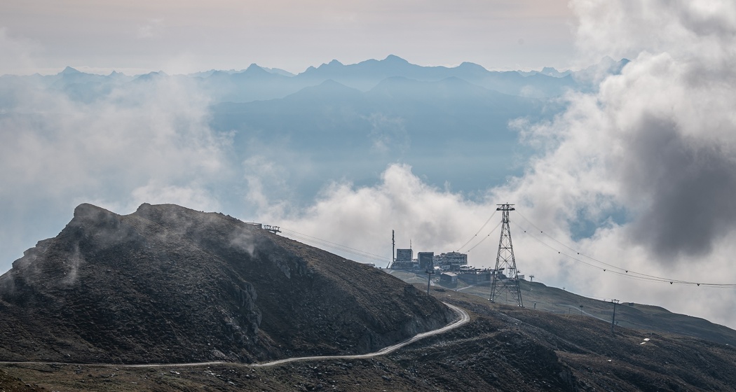 Blick vom Crap Masegn Richtung Crap Sogn Gion