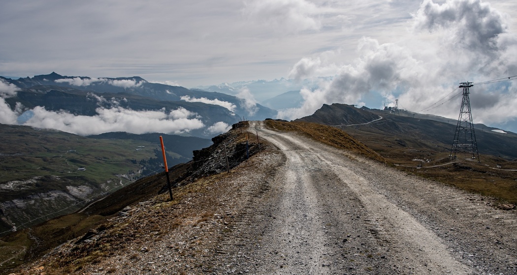 Strasse vom Crap Masegn Richtung Crap Sogn Gion