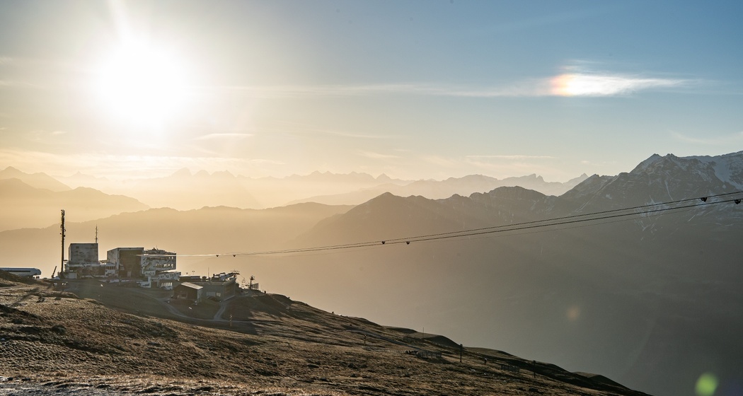 Crap Sogn Gion, im Morgenlicht