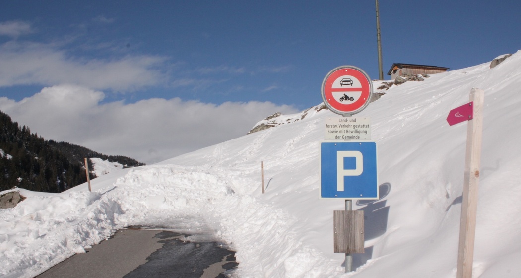 Start beim Parkplatz