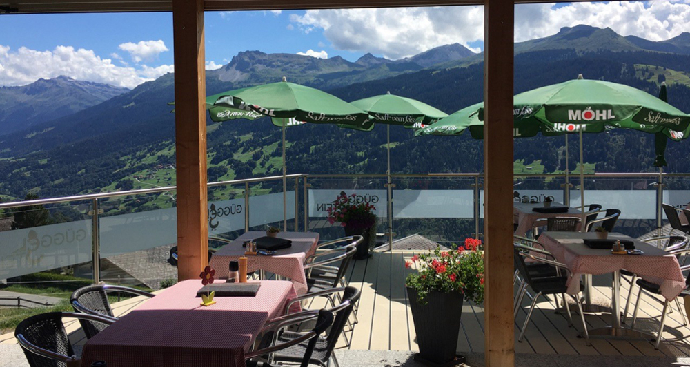 Aussicht von der Terrasse Restaurant Güggelstein