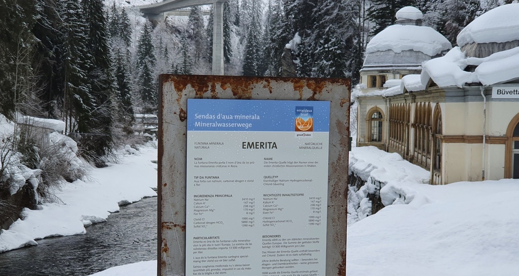 Informationstafel der Emerita-Quelle
