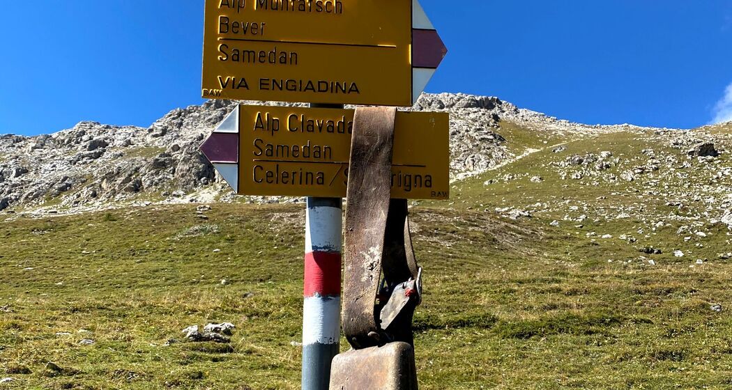 Abzweigung zur Alp Clavadatsch
