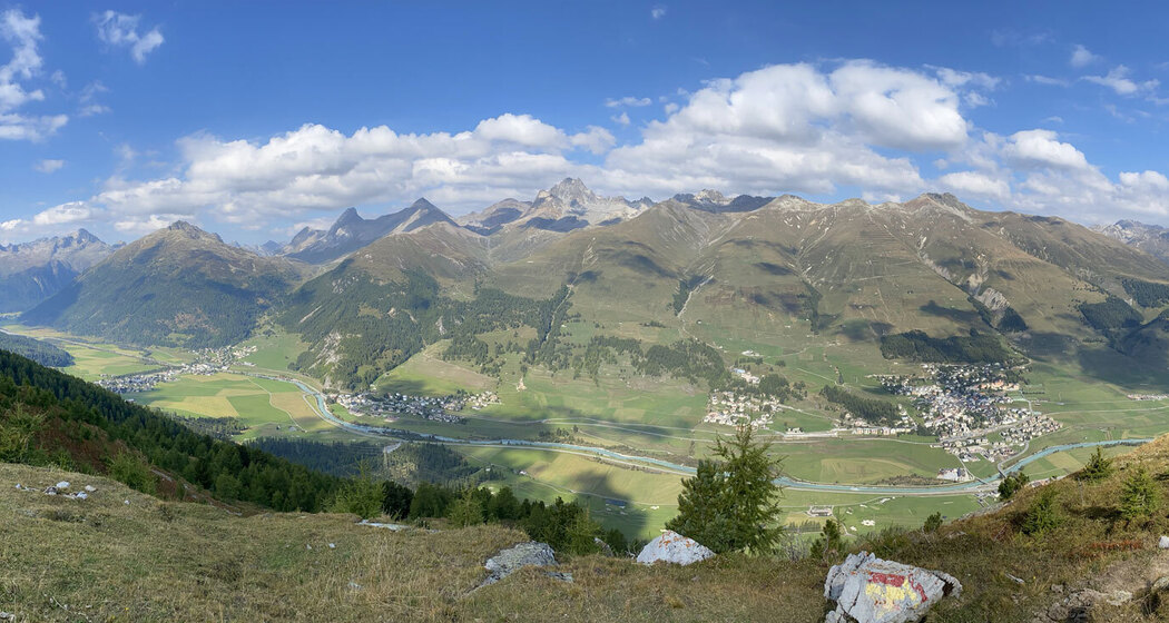 Aussicht runter auf die Dörfer der Plaiv