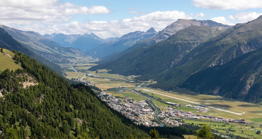 Blick auf das Engadin bis S-chanf