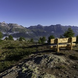 Panchina presso il punto panoramico Muottas da Schlarigna