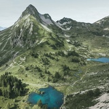 Aerial view hike to Falknis