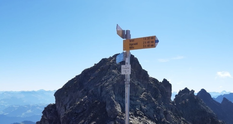 Wegweiser Pizolsattel