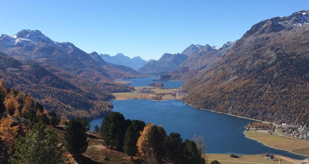 Aussicht auf Silvaplaner- und Silsersee