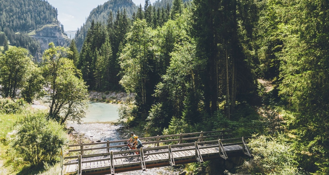 Fluss Albula unterhalb Bergün