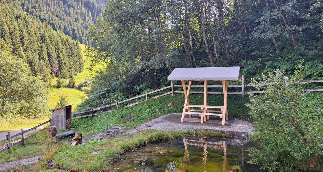 Feuerstelle mit Biotop