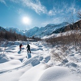 percorso con ciaspole Morteratsch