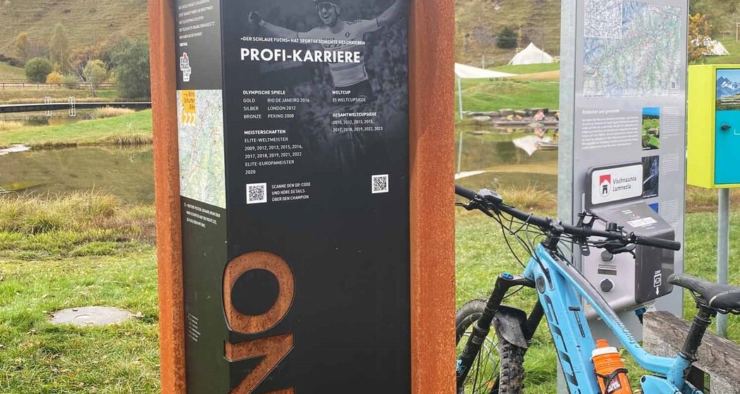 Infosäule Davos Munts: design by judith brennwald