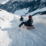 Tobogganing from Gadastatt to Leis