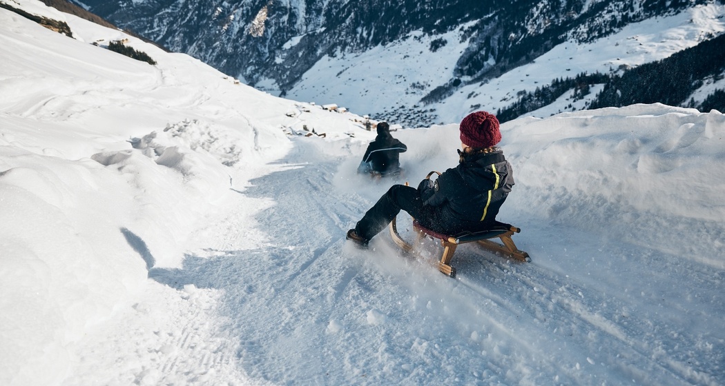 Schlitteln von Gadastatt nach Leis