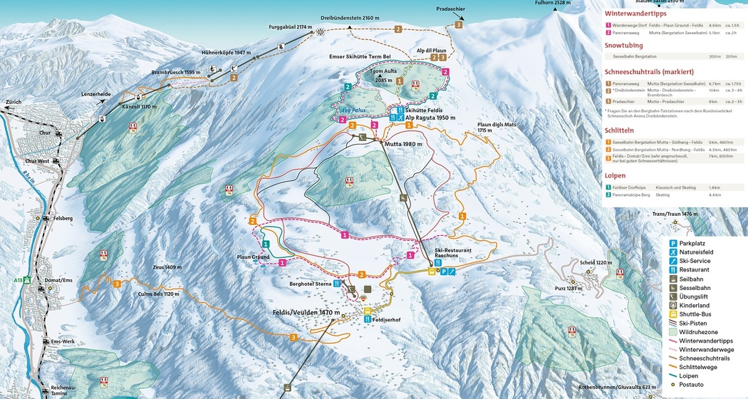 Pistenplan Feldis
